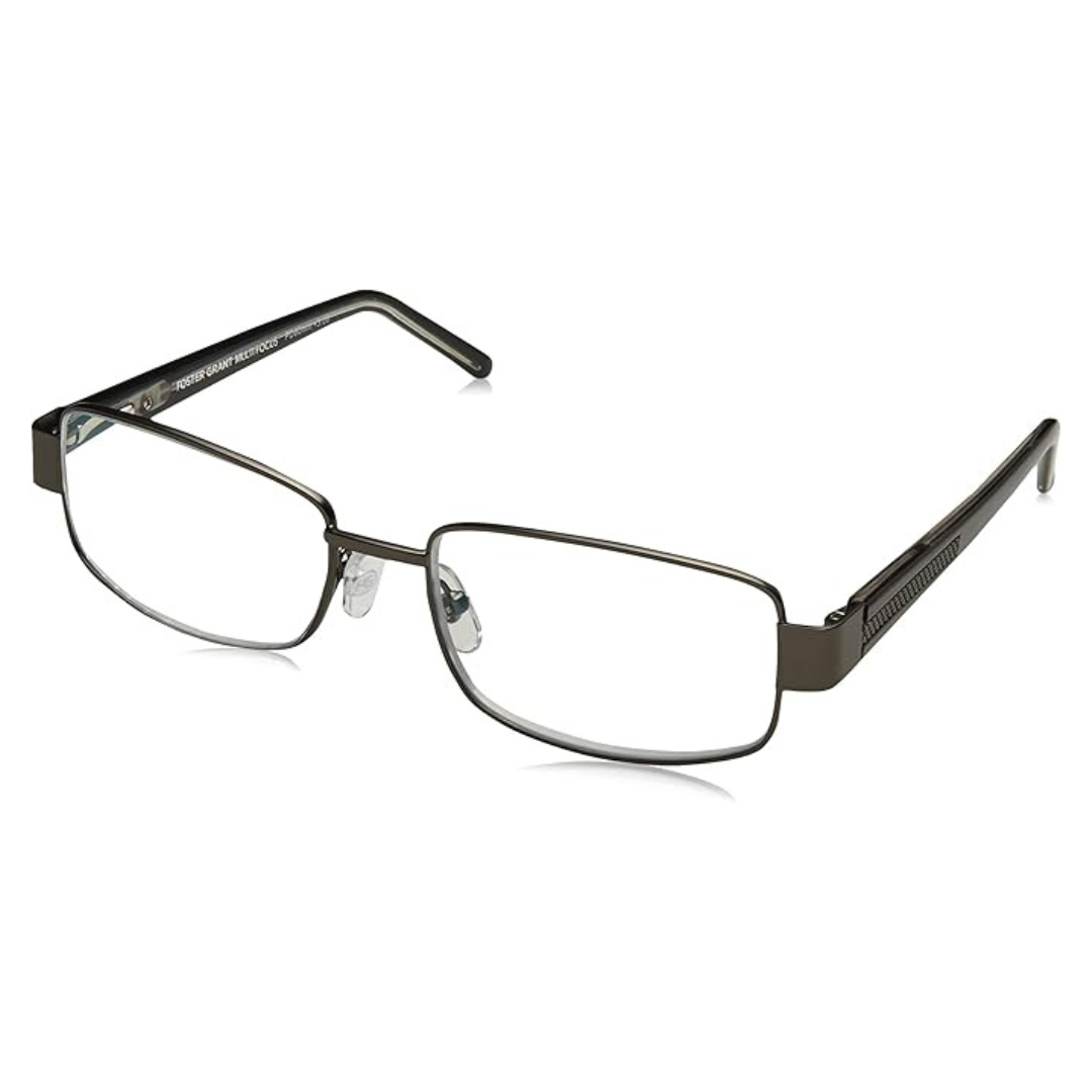 Foster Grant Men's Wes Multifocus Reading Glasses Rectangular