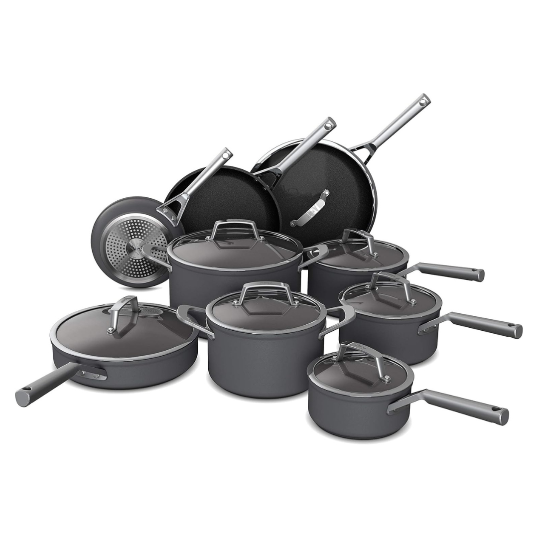 16-Piece Ninja NeverStick Premium Hard-Anodized Cookware Set