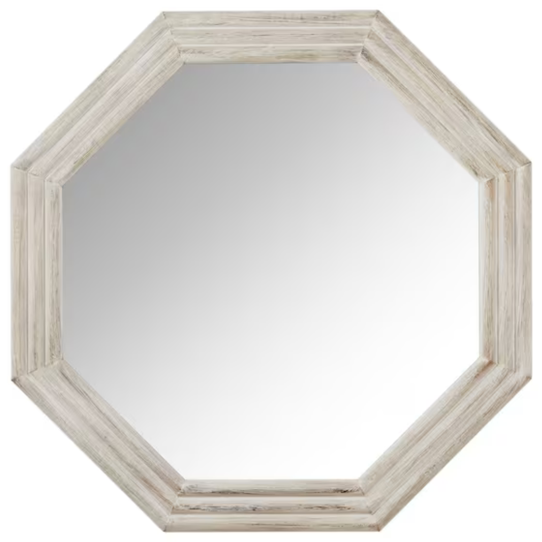 Home Decorators Collection Medium Modern Octagon Wooden Framed Mirror