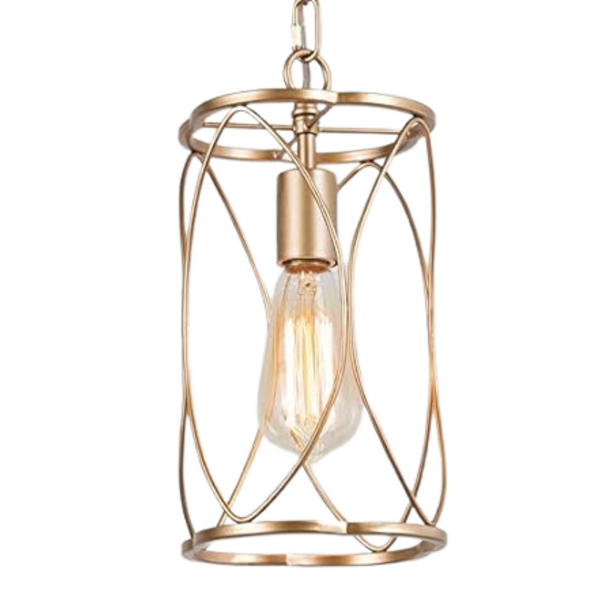 Optimant Lighting Gold Pendant Hanging Light Fixture