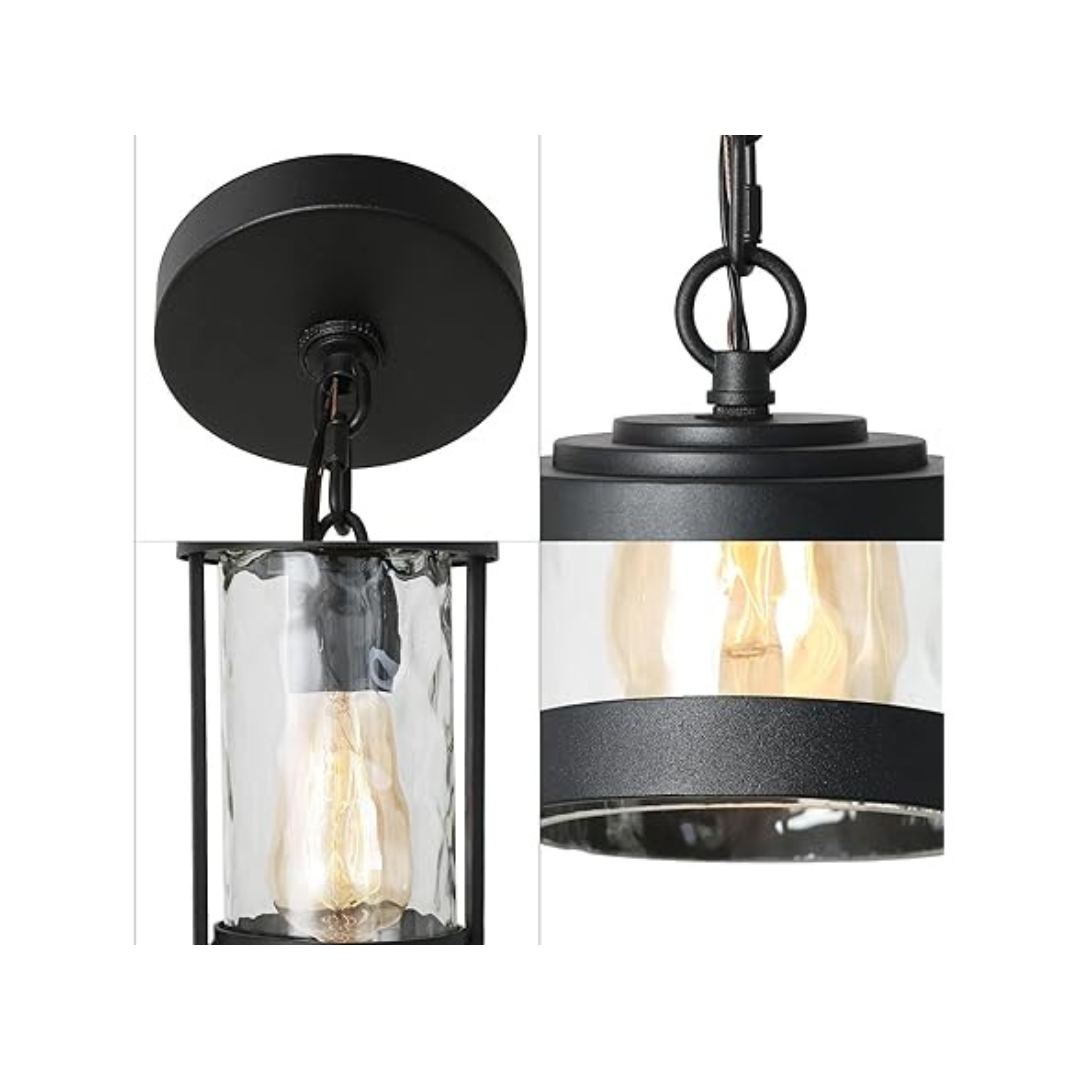 Adjustable Black Outdoor Farmhouse Pendant Light