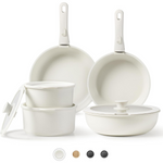 11-Piece Carote Nonstick Cookware Sets With Detachable Handle