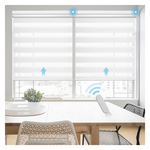 Smart Motorized Zebra Blackout Blinds With Remote Control