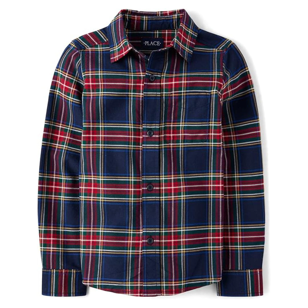 The Children's Place Boys' Long Sleeve Poplin Shirt