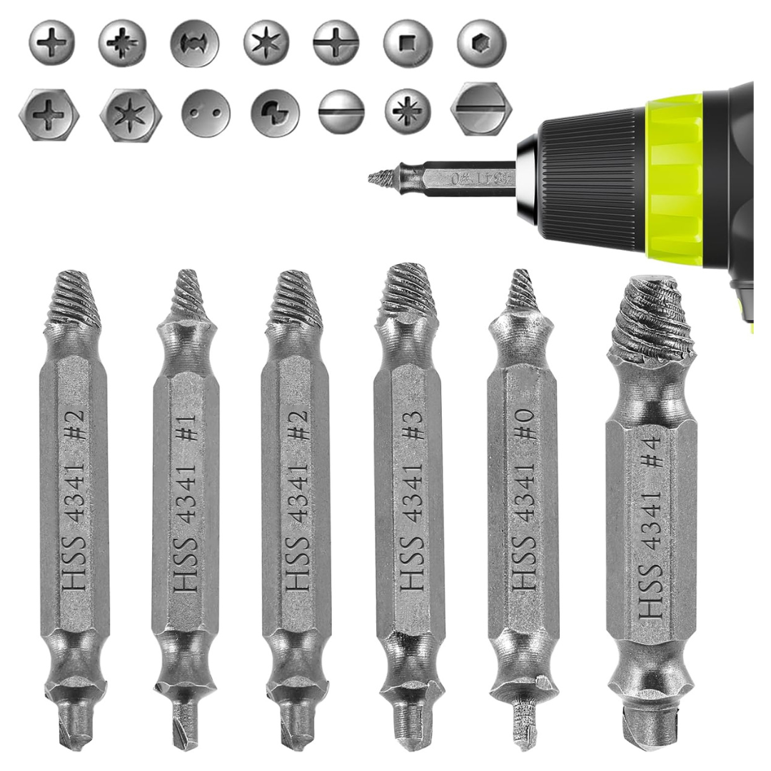 HSS Drill Bit Bolt Screw Extractor Set (Various)