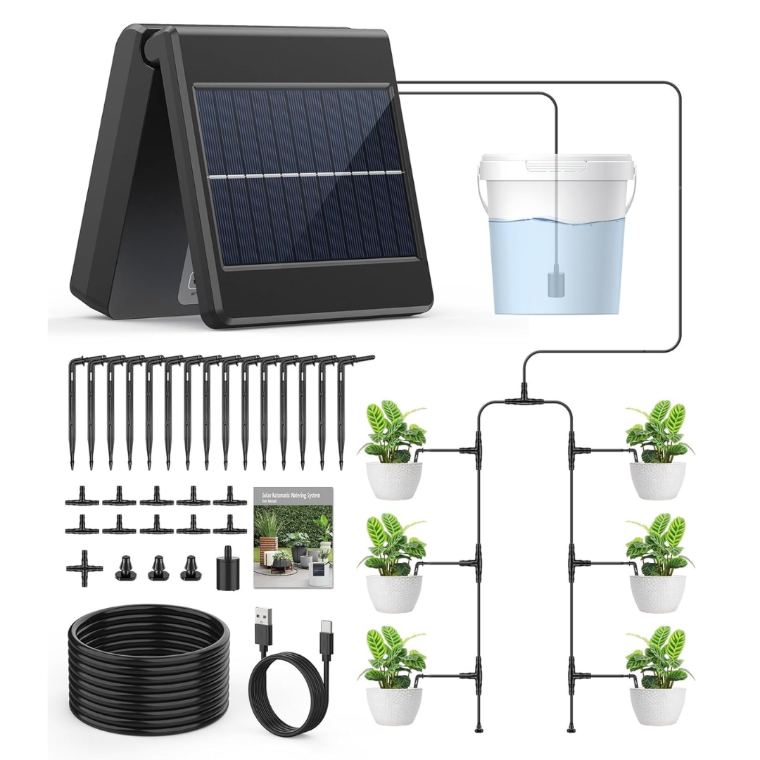 Solar Automatic Drip Irrigation Kit System W/ Unconstrained Timing Mode