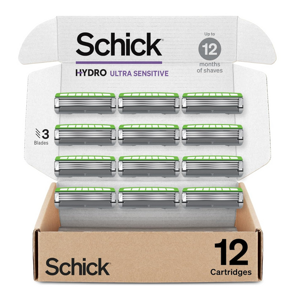 12-Count Schick Hydro Slim Head Sensitive Razor Refills