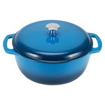 Amazon Basics Enameled Cast Iron Round Dutch Oven With Lid And Dual Handles, 4.3-Quart