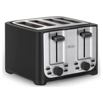 BELLA 4 Slice Toaster With Auto Shut Off – Extra Wide Slots & Removable Crumb Tray And Cancel