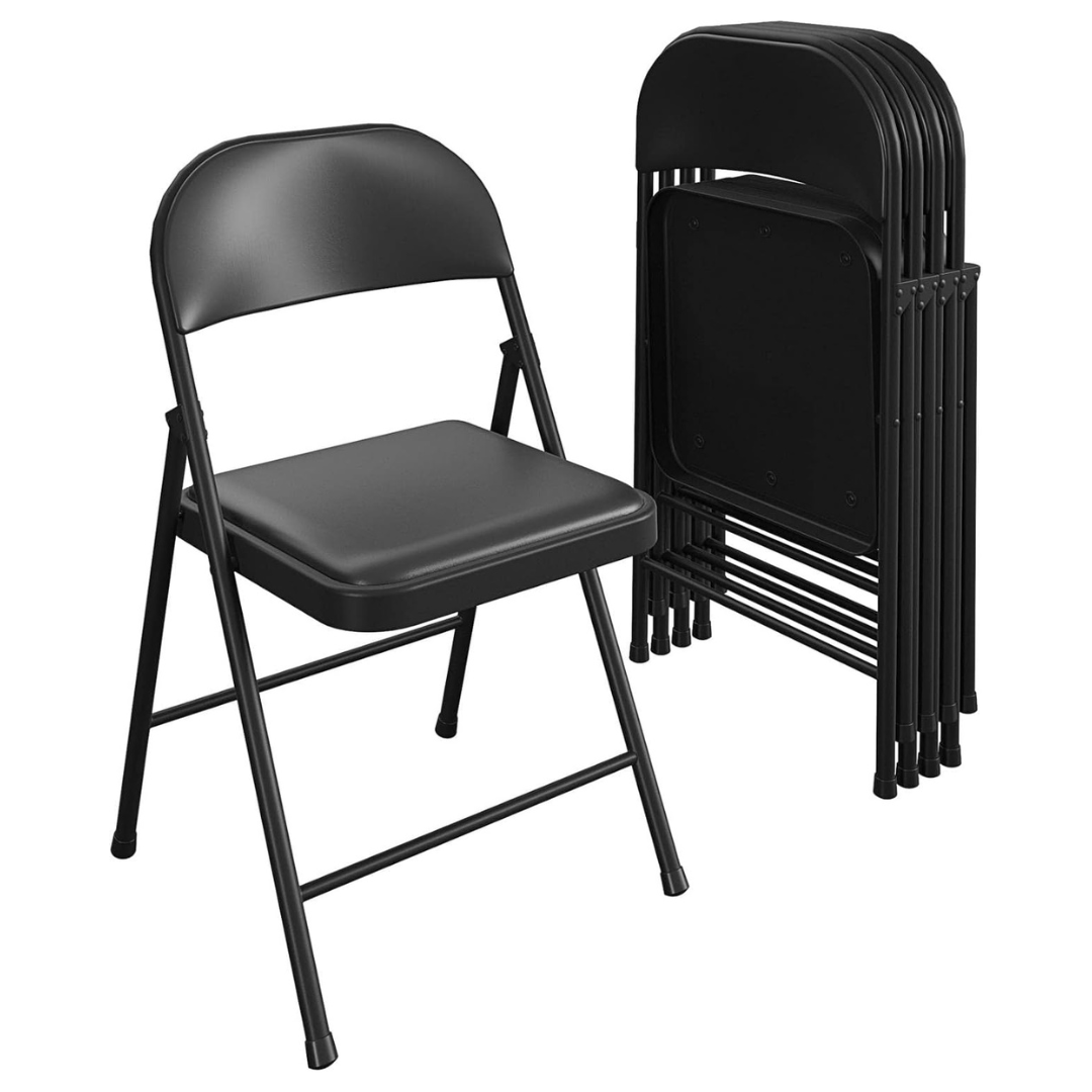 COSCO SmartFold Vinyl Folding Chairs (4-Pack)