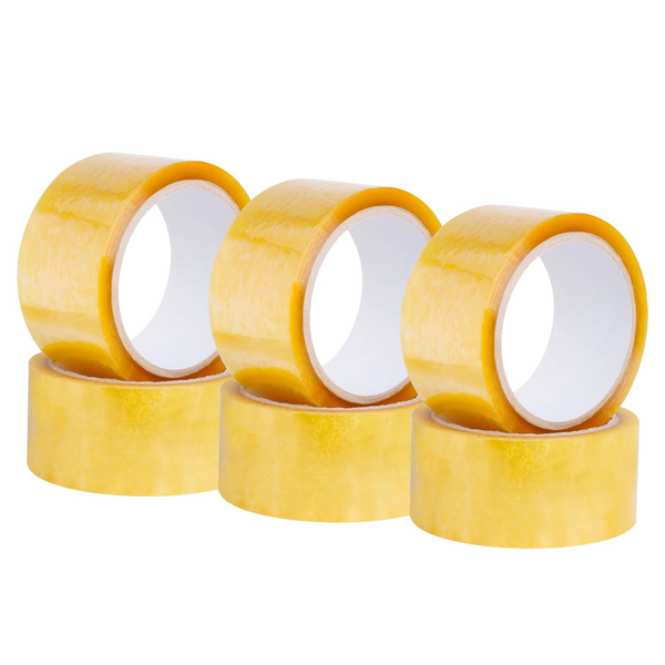 6-Pack TULLIX 2" x 55 yd Shipping Packaging Tape