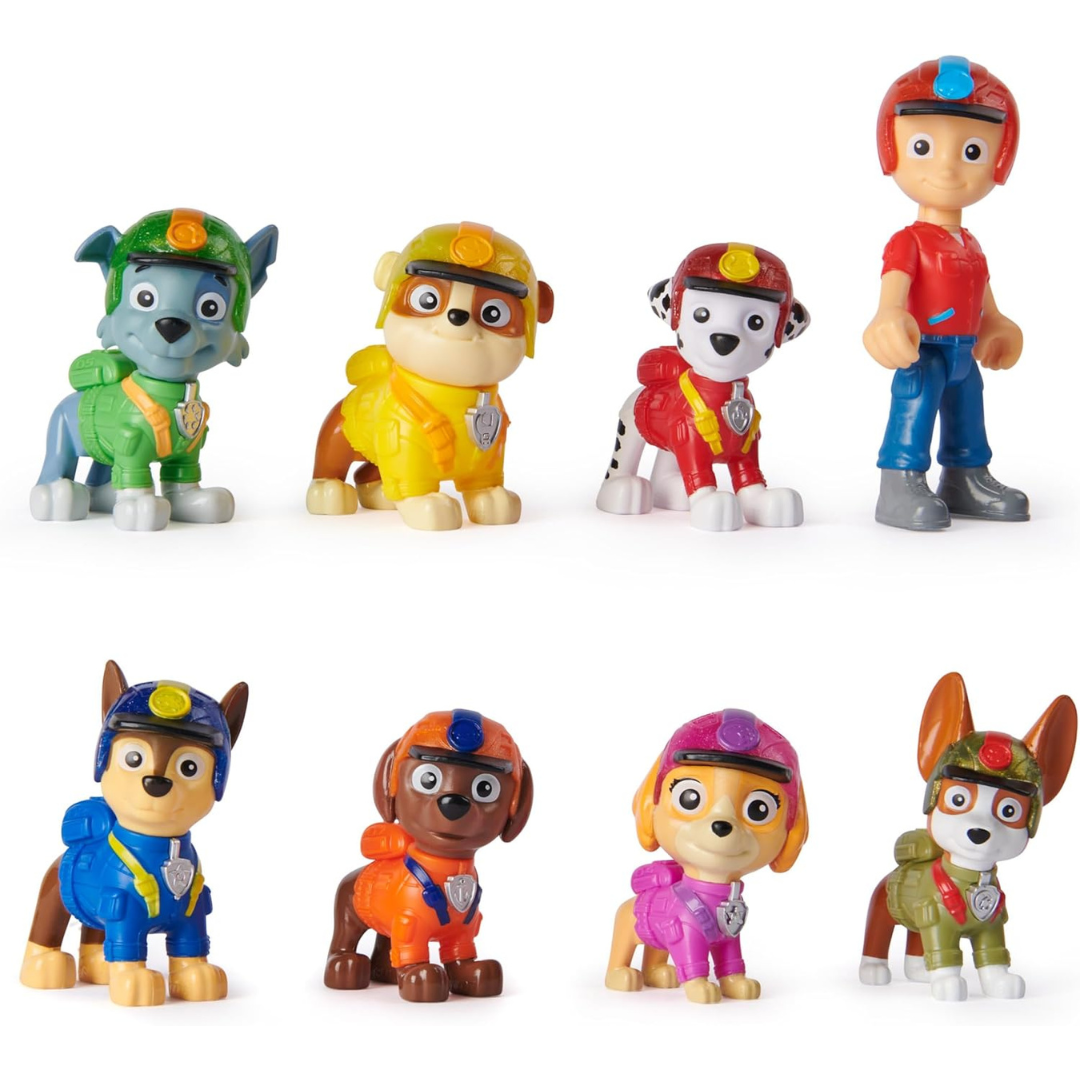 Kids Jungle Pups Action Figures Gift Pack with 8 Collectible Toy Figures