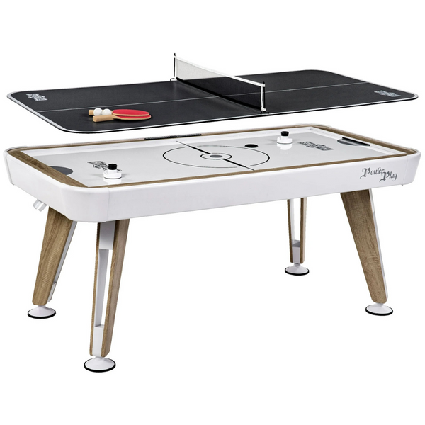 72" 2-in-1 Combo Game Table: Air Hockey & Table Tennis