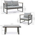 4-Piece East Oak Patio Furniture Set