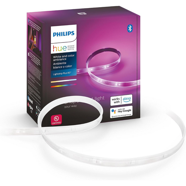 80" Philips Hue Bluetooth Smart Lightstrip Plus Base Kit (White & Color Ambiance)