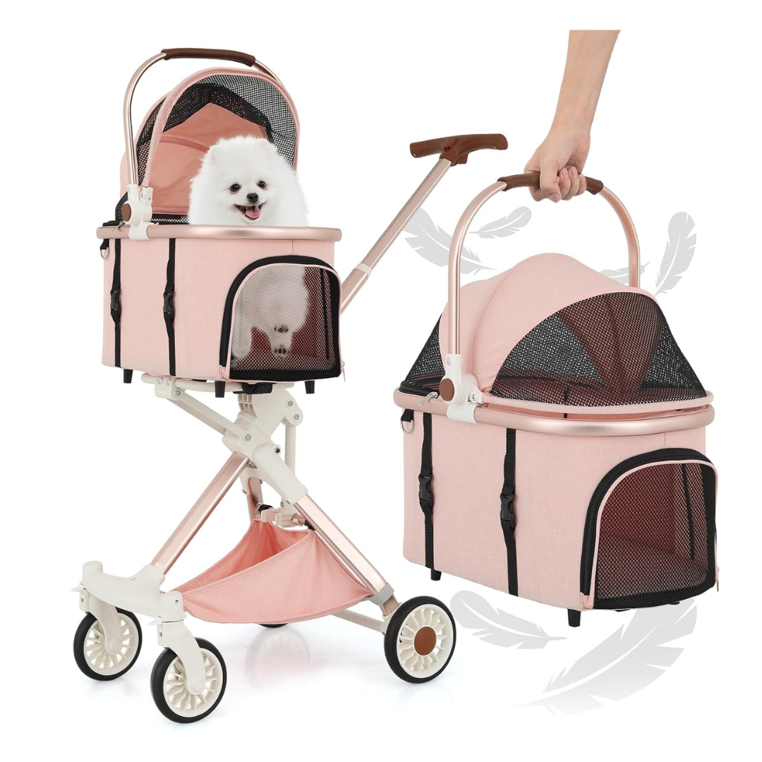 MoNiBloom 3-In-1 Pet Stroller With Adjustable Handle