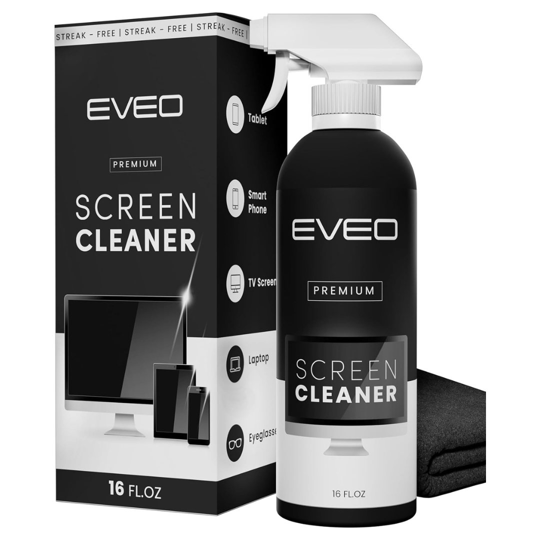 EVEO Premium Electronic Screen Cleaner Spray Kit (16 Oz)