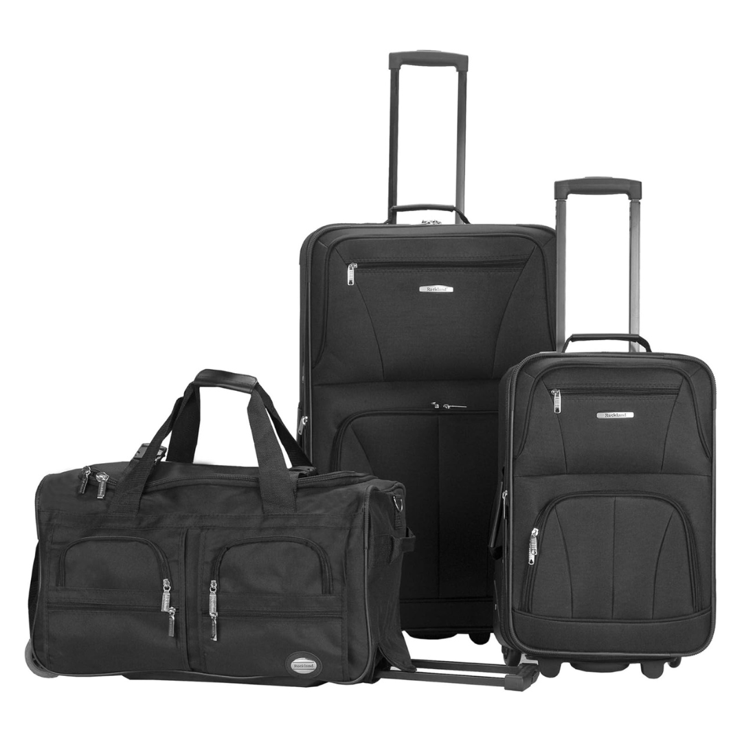 3-Piece Rockland 20"/22"/28" Vara Softside Upright Luggage Set