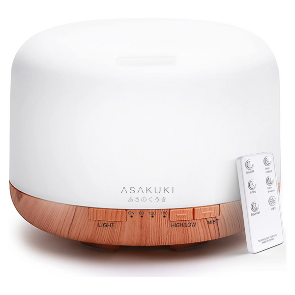 Asakuki 500ml Premium, Essential Oil Diffuser With Remote Control