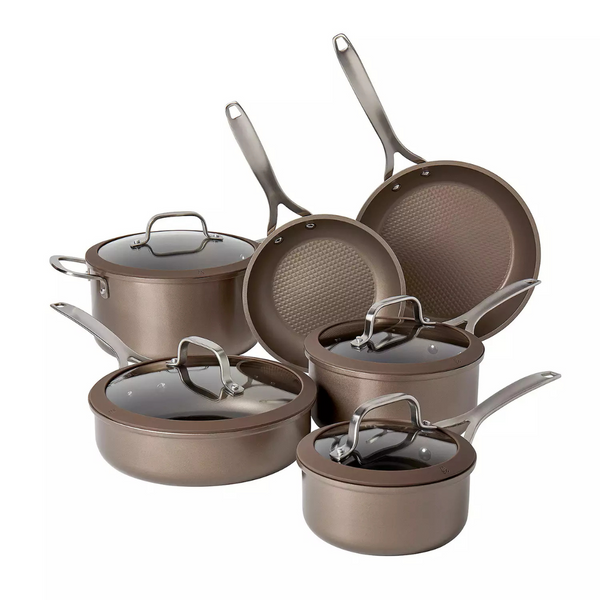 Food Network 10- Piece Textured Titanium Nonstick Cookware Set + $15 Kohls Cash