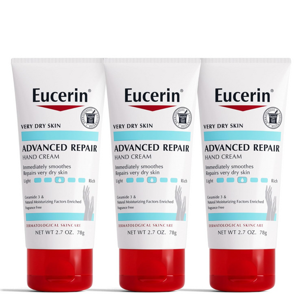 3-Pack Of Eucerin Advanced Repair Hand Cream 8.1 Oz.