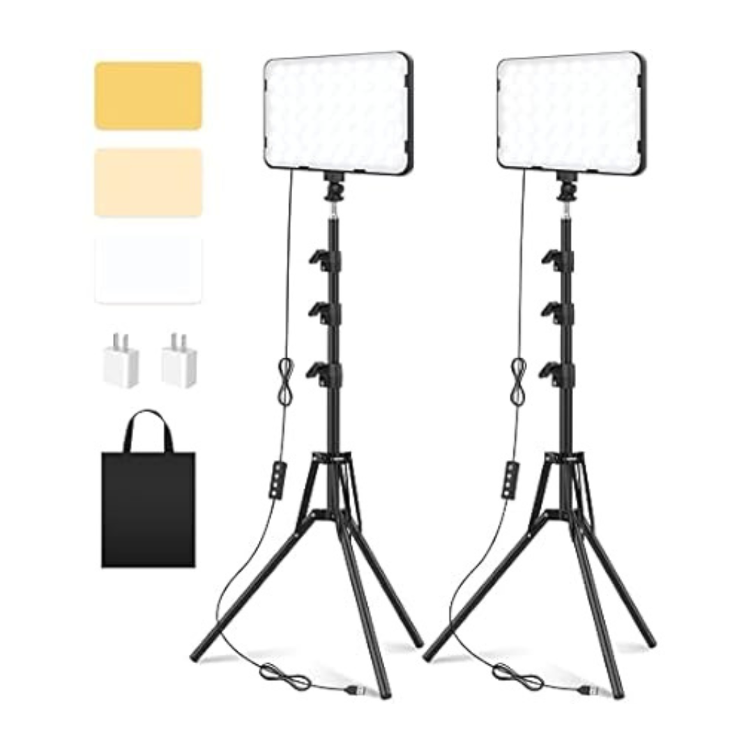 2-Pack Unicucp LED Video Photography Lighting Kit With 62.99 Tripod Stand