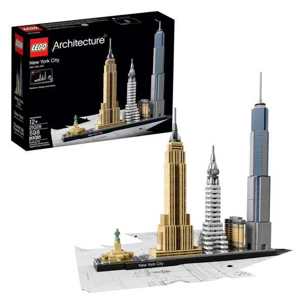 598-Piece LEGO Architecture New York City Skyline 21028 Building Set