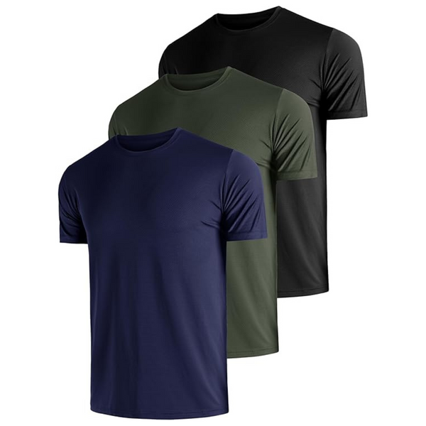 3-Pack Men's Casual Athletic Dry Fit Shirts