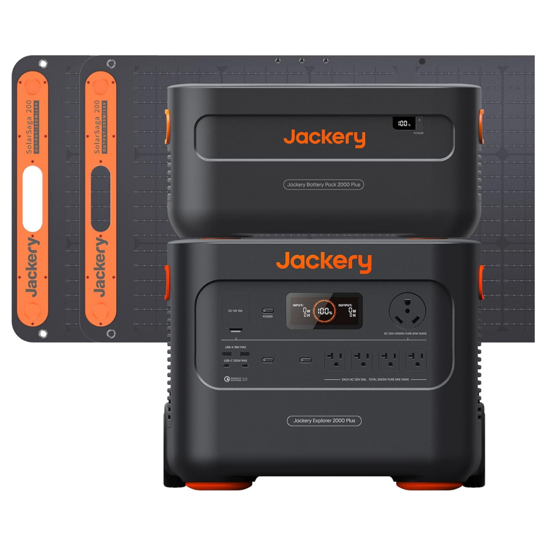 Jackery 3000 W 120 V Solar Generator 4000 Kit