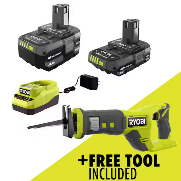 RYOBI ONE+ 18V Lithium-Ion Starter Kit