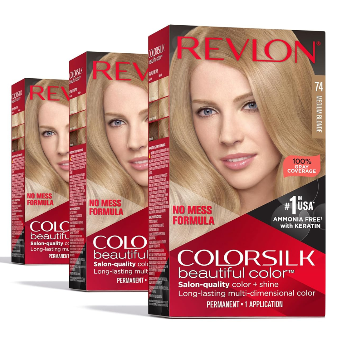 3-Pack Revlon Permanent Hair Color (Blonde Shades, 4.4 Oz)