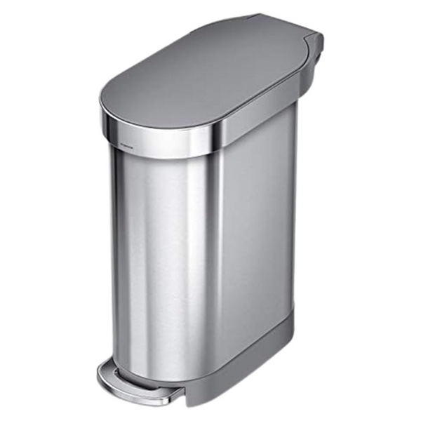 Simplehuman 45 Liter / 12 Gallon Slim Hands-Free Kitchen Step Trash Can