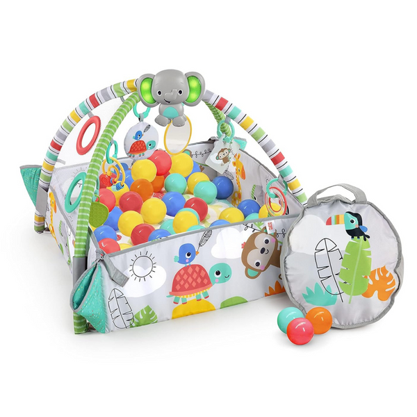 Bright Starts 5-In-1 Your Way Ball Play – Jumbo Play Mat Converts To Ball Pit Baby Gym