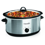 Crock-Pot 7 Quart Oval Manual Slow Cooker, Stainless Steel