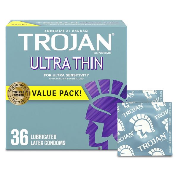 36-Count TROJAN Ultra Thin Condoms For Ultra Sensitivity