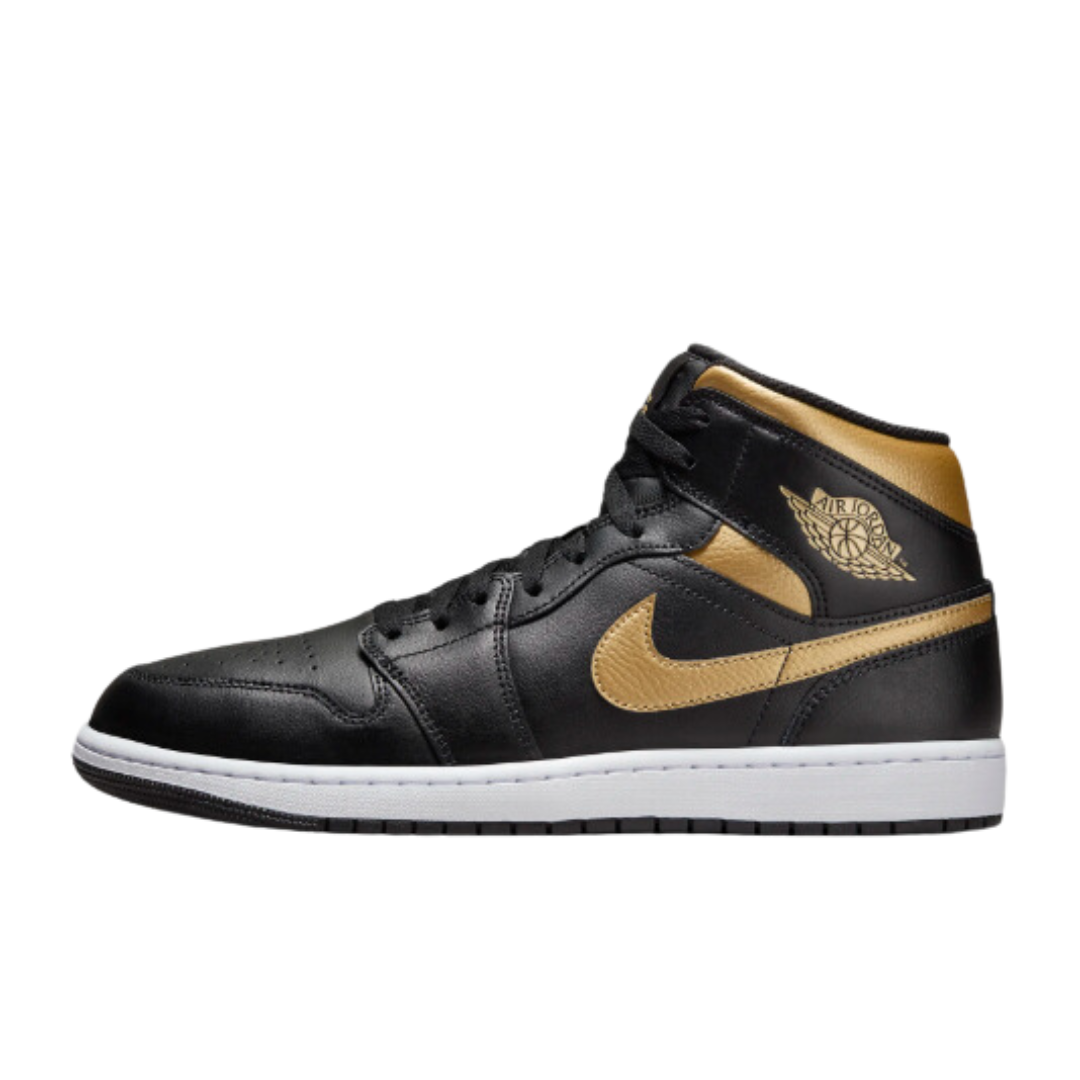 Nike Men's Air Jordan 1 Mid Shoes (Metallic Gold)