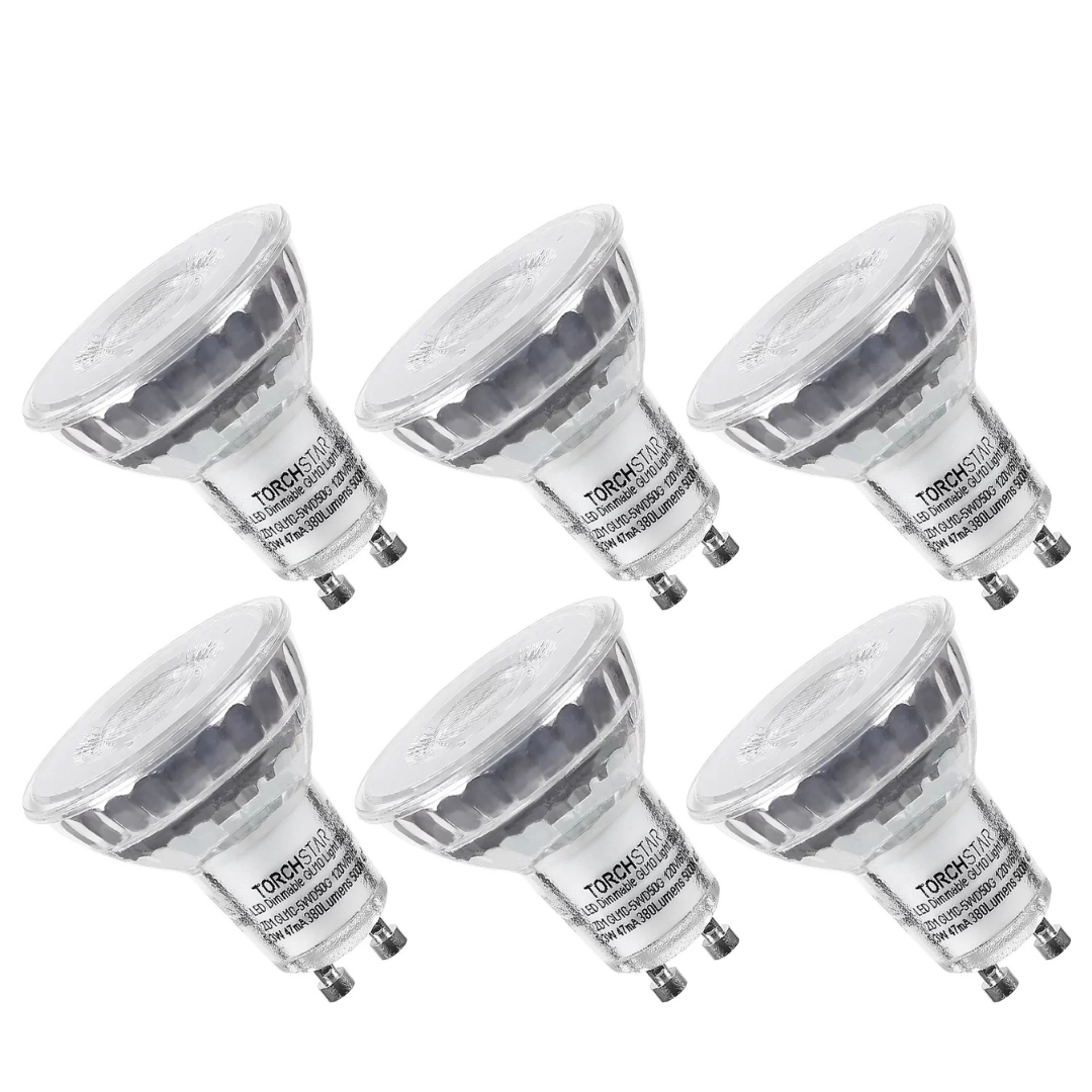 Set Of 6 50 Watt Equivalent MR16 GU10/Bi-pin Dimmable LED Bulb