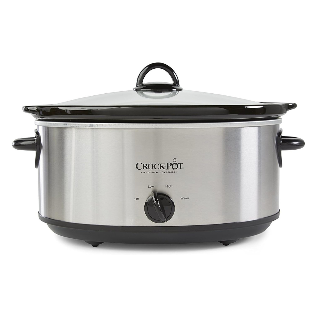 Crock-Pot 7-Quart Stainless Steel Oval Manual Slow Cooker