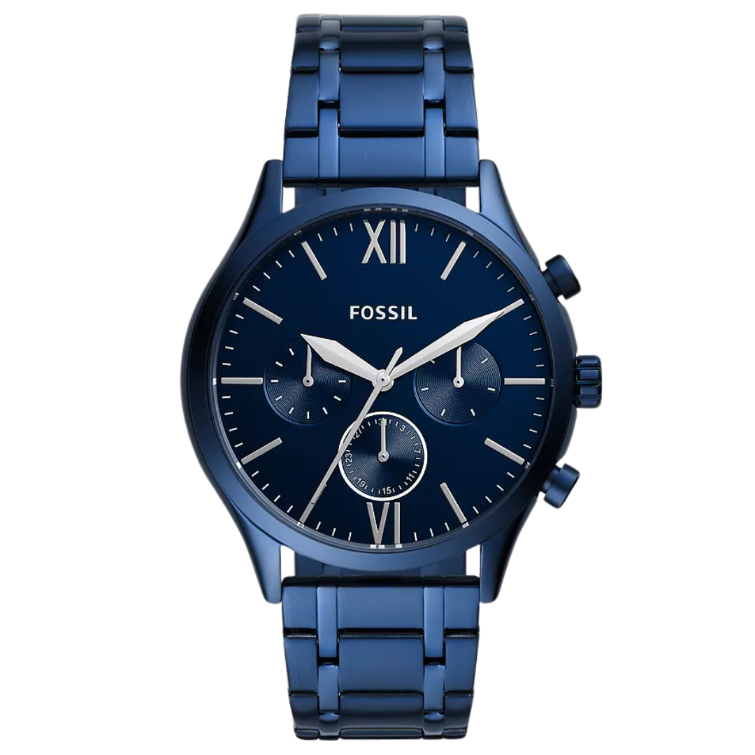 Fossil Fenmore Multifunction Navy Stainless Steel Watch