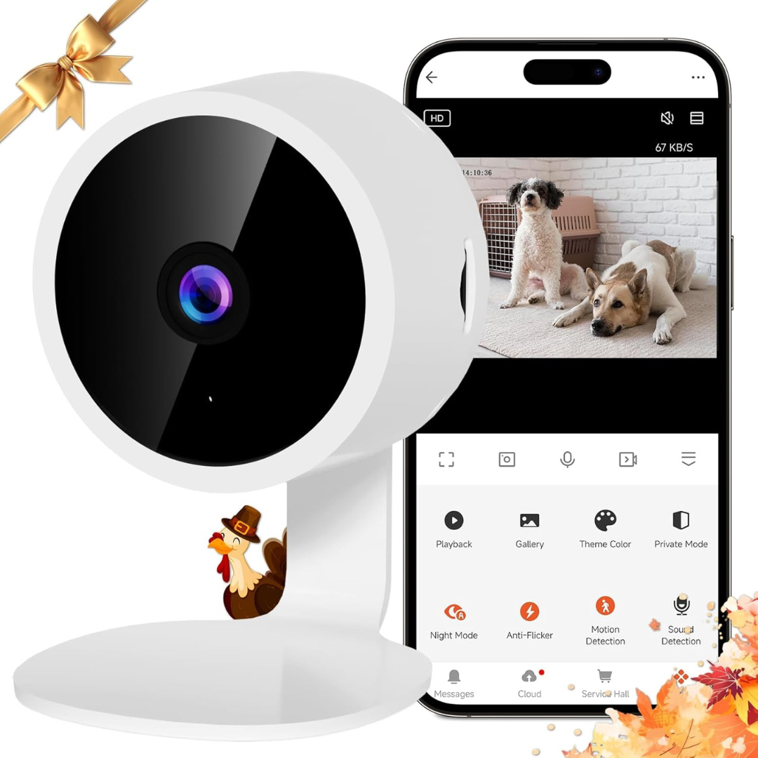 2K 3MP Home Security Camera Works with Tuya