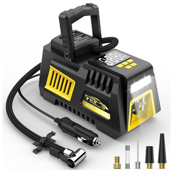 12V DC Portable Tire Inflator Digital Air Compressor Pump W/ LED Light