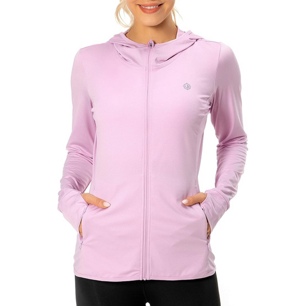 Women's UPF 50+ Full Zip Long Sleeve Hoodie Jacket