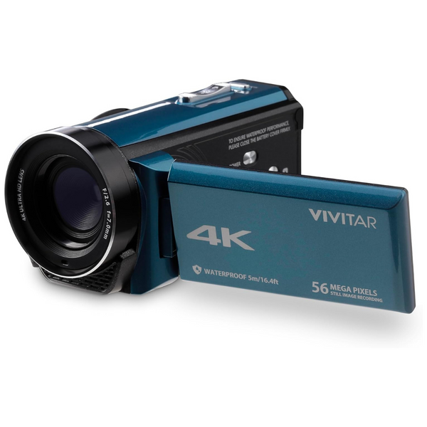 Vivitar 4K UHD Waterproof Camcorder With 56MP, 13MP Sensor