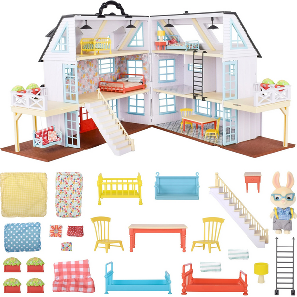 25-Pieces Honey Bee Acres Buzzby Farmhouse Doll Playset & Mini Figure