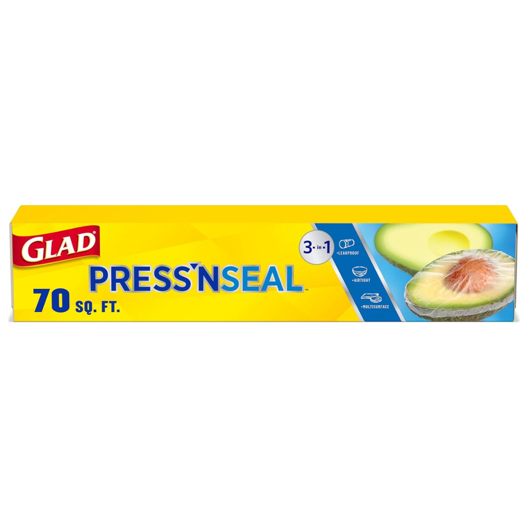 70 Sq Ft Glad Press'n Seal Plastic Food Wrap Roll