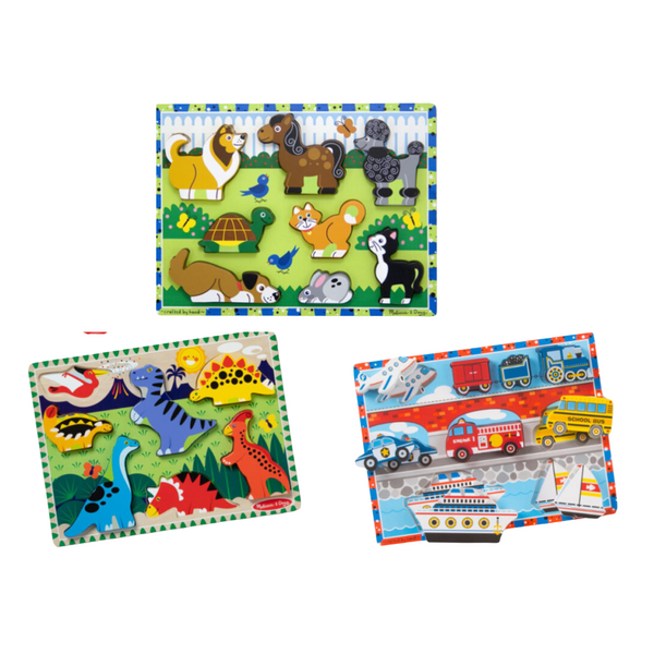 Melissa & Doug Wooden Chunky Puzzles For ONLY $5 Each!