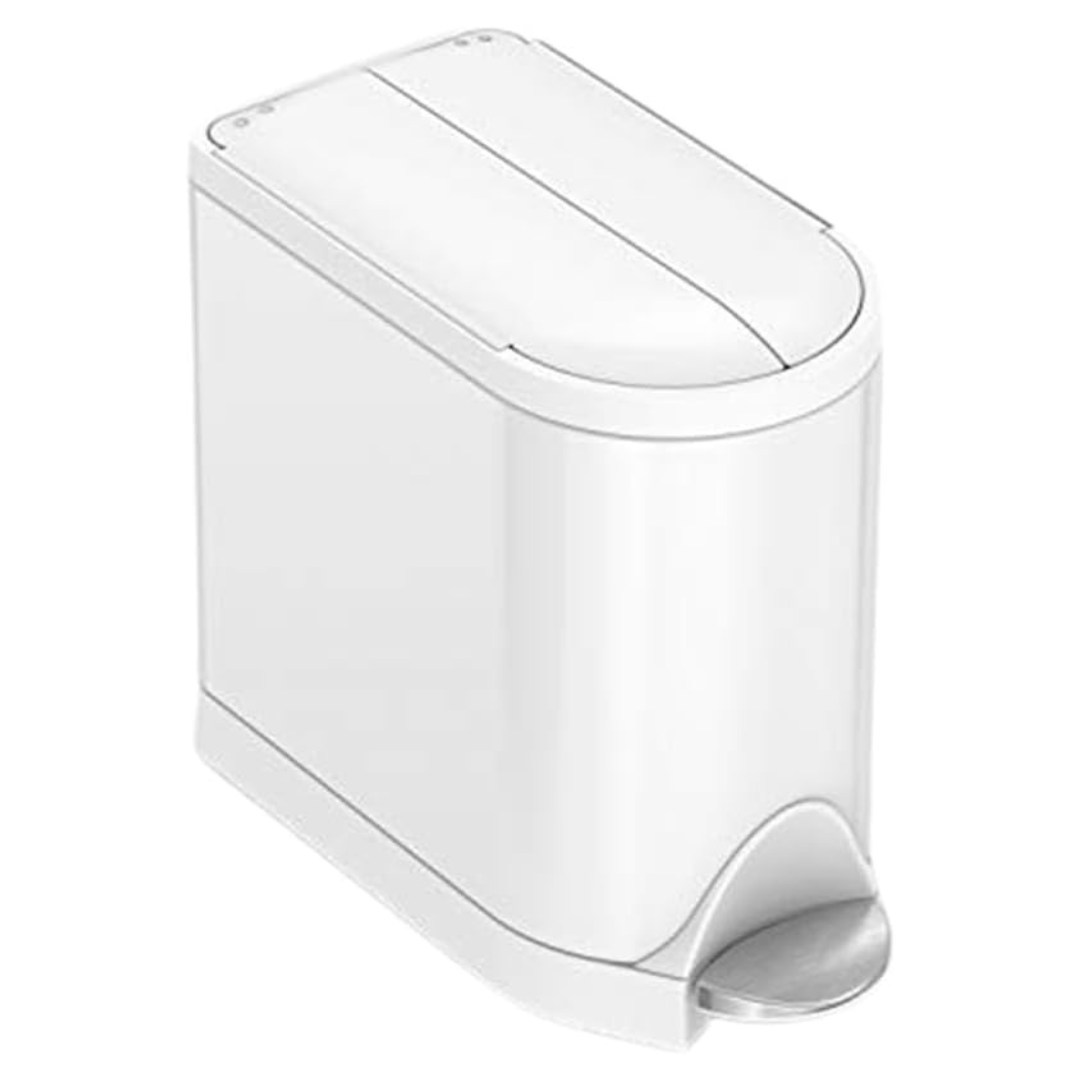 Simplehuman 2.6 Gallon Butterfly Lid Bathroom Step Trash Can