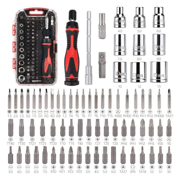 73-Piece Amazon Basics Magnetic Ratcheting Wrench & Screwdriver Set