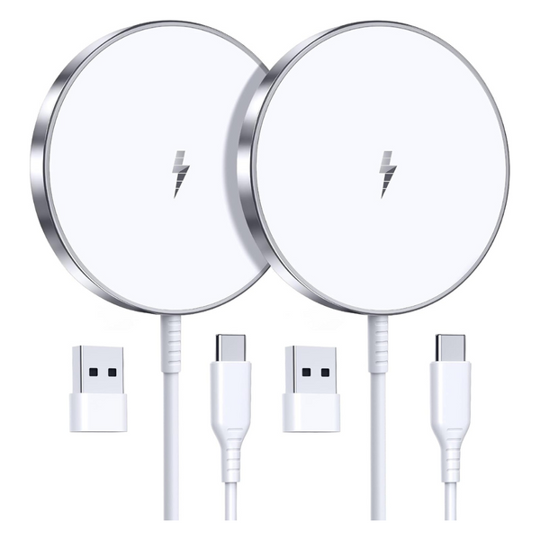 2-Pack 15W Fast Mag Safe Magnetic Wireless Charger