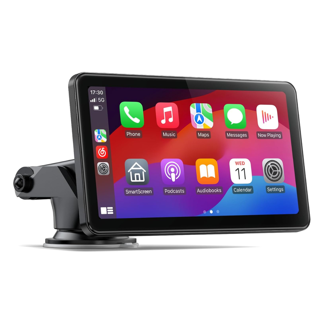 HotPeak 7" Apple CarPlay & Android Auto Portable Car Stereo